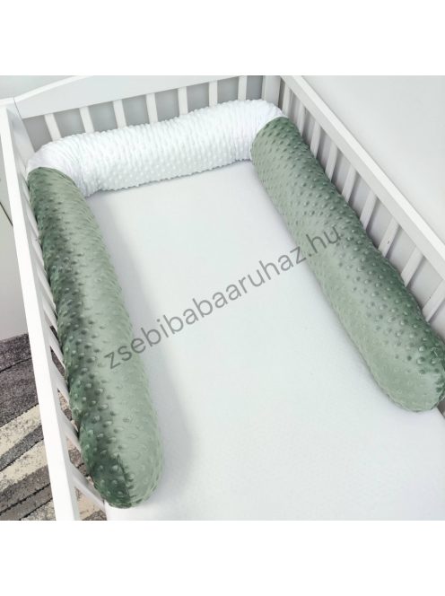 Babaágynemű rácsvédő hengerpárnával - Minky - VÁLASZTHATÓ SZÍNBEN