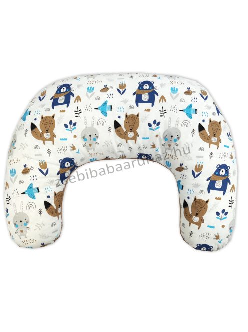 Deluxe Baby Comfort kétoldalas szoptatóspárna - cappuccino - nyuszikák és macikák