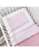 Deluxe Baby Minky babaágynemű garnitúra babafészekkel - 5 részes - mályvarózsa - világos rózsaszín