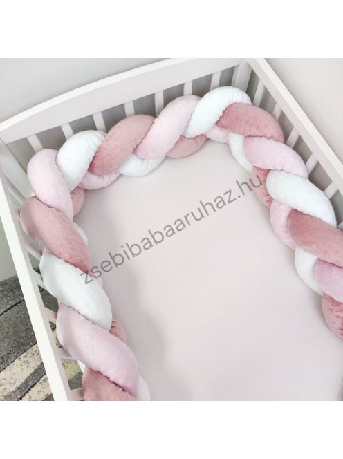 Deluxe Baby Minky babaágynemű garnitúra babafészekkel - 5 részes - mályvarózsa - világos rózsaszín
