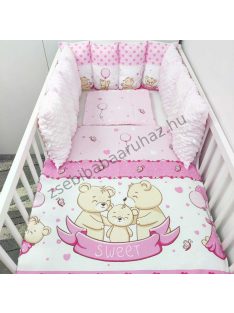 Babaágynemű rácsvédő párnával - Sweet bears