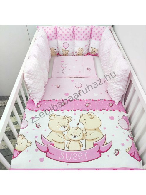 Babaágynemű rácsvédő párnával - Sweet bears