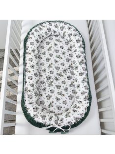   Deluxe Baby többfunkciós babafészek - zöld bársony - koalák