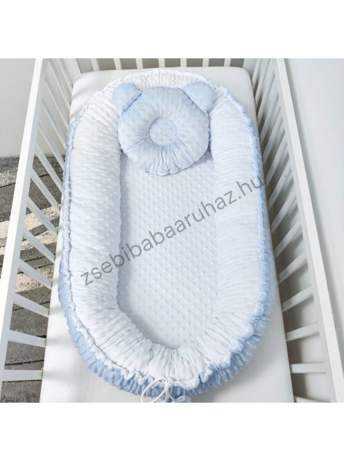 Minky babafészek macipárnával - VÁLASZTHATÓ SZÍNBEN