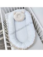 Minky babafészek macipárnával - VÁLASZTHATÓ SZÍNBEN