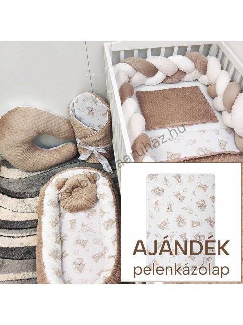 Deluxe Baby teljes babaágynemű garnitúra AJÁNDÉK pelenkázólappal – VÁLASZTHATÓ SZÍNBEN