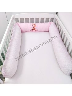 Hengerpárna - 210 cm - rózsaszín bébi zsiráf