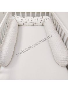   Hengerpárna - 210 cm - mogyoró - kis macikák és nyuszikák