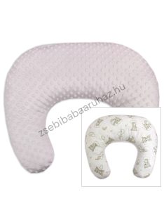   Deluxe Baby Comfort kétoldalas szoptatóspárna - világos rózsaszín - felhőn alvó macikák