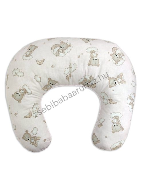 Deluxe Baby Comfort kétoldalas szoptatóspárna - világos rózsaszín - felhőn alvó macikák
