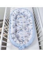 Deluxe Baby többfunkciós babafészek - Minky világoskék - hőlégballonok