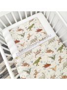 LUXURY 2 részes babaágynemű garnitúra - takaró + párna - csoki-dínók III.