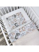 Deluxe Baby babaágynemű garnitúra babafészekkel - 5 részes - mogyoró - bébi szafari I.