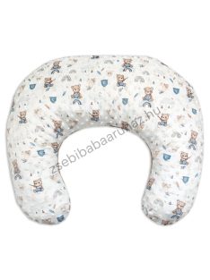   Deluxe Baby Comfort szoptatóspárna - Minky - cappuccino - macikák szivárványon