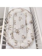 Deluxe Baby többfunkciós babafészek - Minky cappuccino - bébi zsiráf