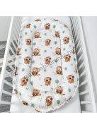 Deluxe Baby többfunkciós babafészek - Minky mogyoró - vidám baglyocskák