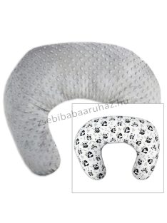   Deluxe Comfort kétoldalas szoptatóspárna - grafitszürke - pandák