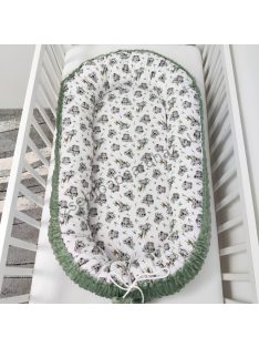   Deluxe Baby többfunkciós babafészek - Minky sötét zsályazöld - koalák