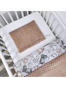 Deluxe Baby "Cloud" 10 részes babaágynemű garnitúra - fehér - cappuccino - grafitszürke - bébi szafari