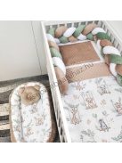 Deluxe Baby babaágynemű garnitúra babafészekkel - 5 részes - Szavanna kölykök